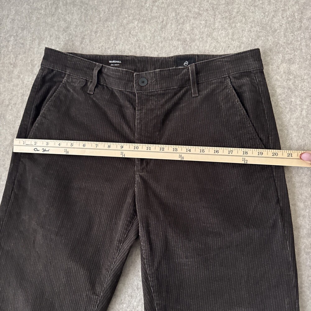 AG Marshall Corduroy Trouser Mens 33x31 Brown Slim Fit - Picture 5 of 16